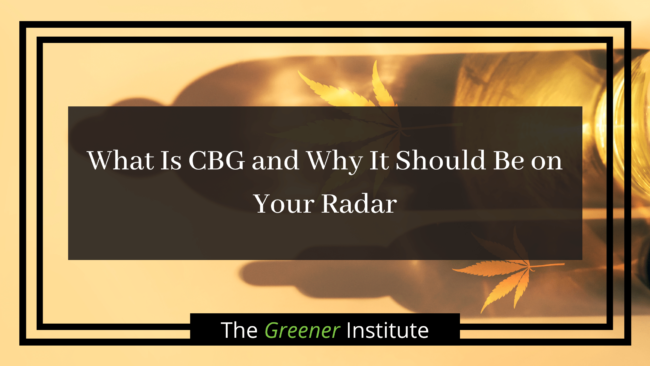 What Is CBG and Why It Should Be on Your Radar _ The Greener Institute